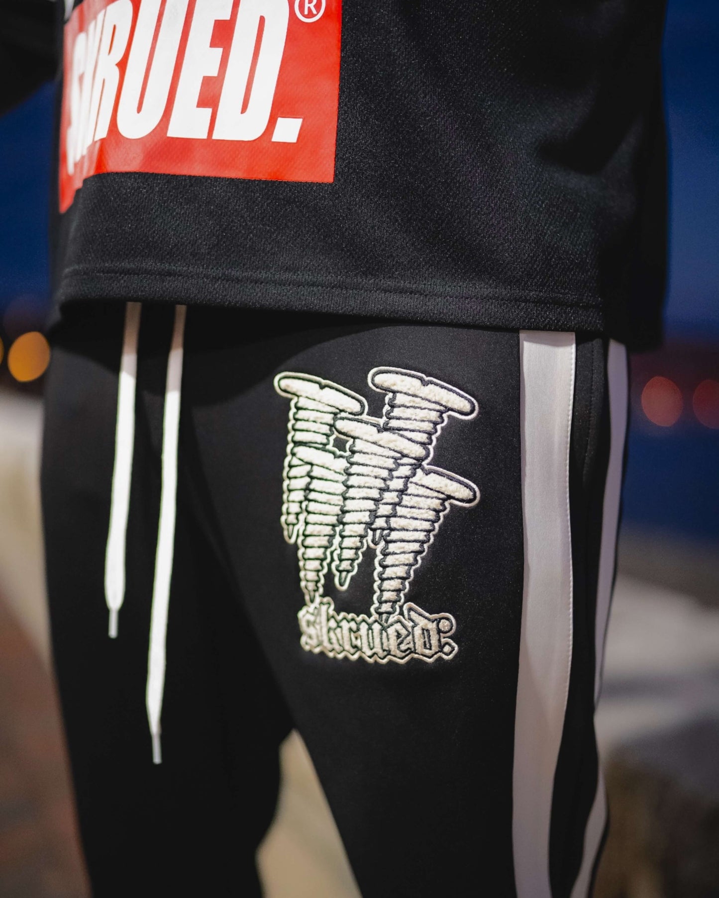 SKRUEDGANG Logo Flare Track Pants