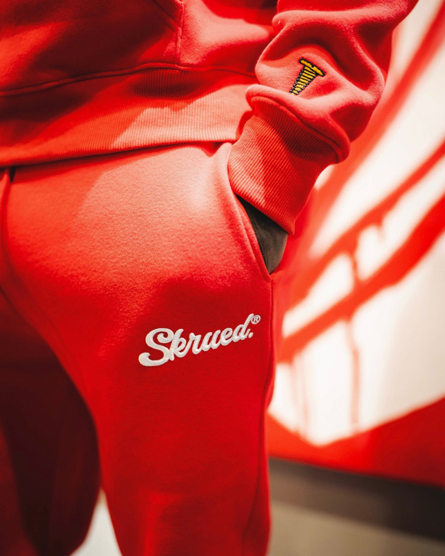 Micro Chunky Logo Sweatsuit - Red