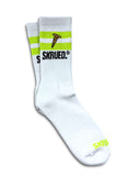 Retro Stripe Logo Socks - Neon Green