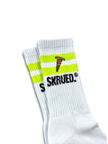Retro Stripe Logo Socks - Neon Green