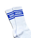 Retro Stripe Logo Socks - Blue