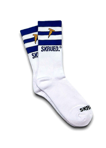 Triple Retro Stripe Logo Socks - Navy