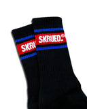 Retro Stripe Logo Socks - "State Champs" Black