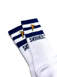 Triple Retro Stripe Logo Socks - Navy