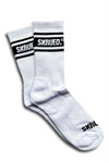 Retro Stripe Logo Socks - Black